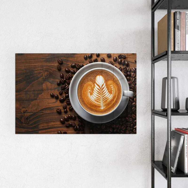 Magnettafel - Kaffee mit Latte Art