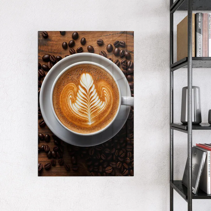 Magnettafel - Kaffee mit Latte Art