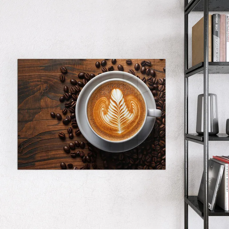Magnettafel - Kaffee mit Latte Art