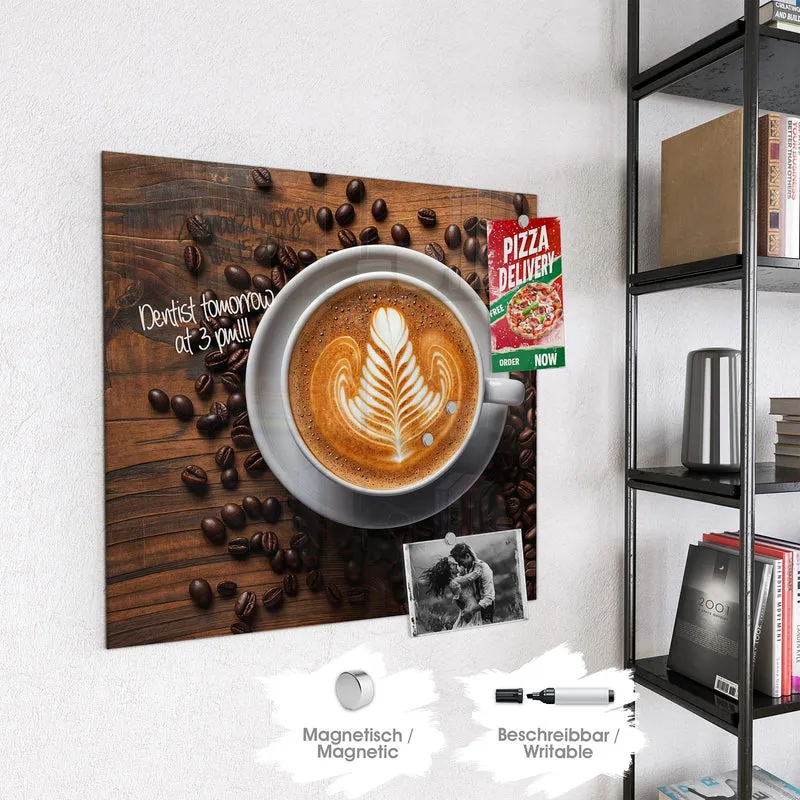 Magnettafel - Kaffee mit Latte Art