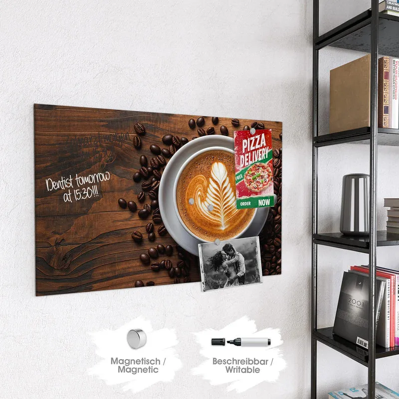 Magnettafel - Kaffee mit Latte Art