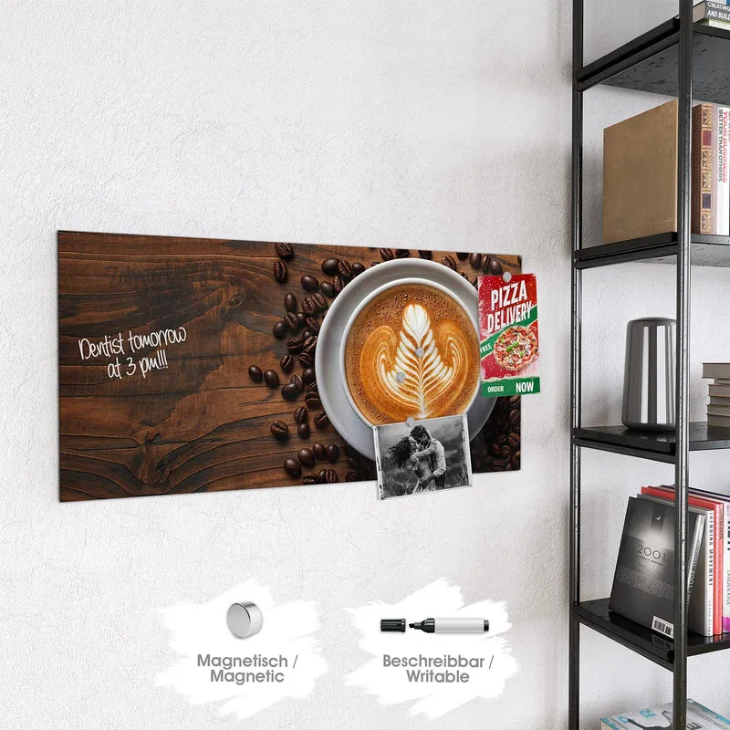 Magnettafel - Kaffee mit Latte Art
