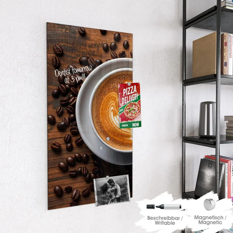 Magnettafel - Kaffee mit Latte Art