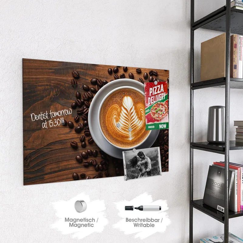 Magnettafel - Kaffee mit Latte Art