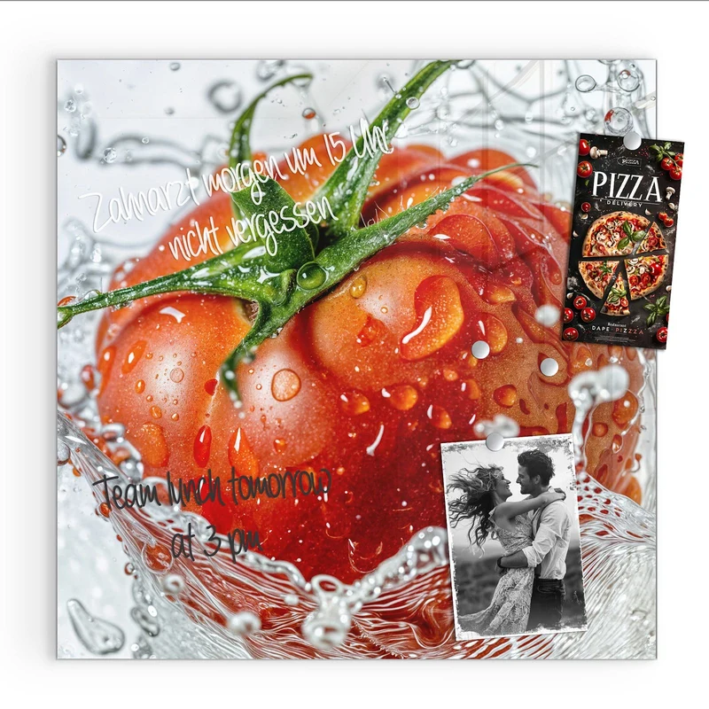 Magnettafel - Tomate im Wasser