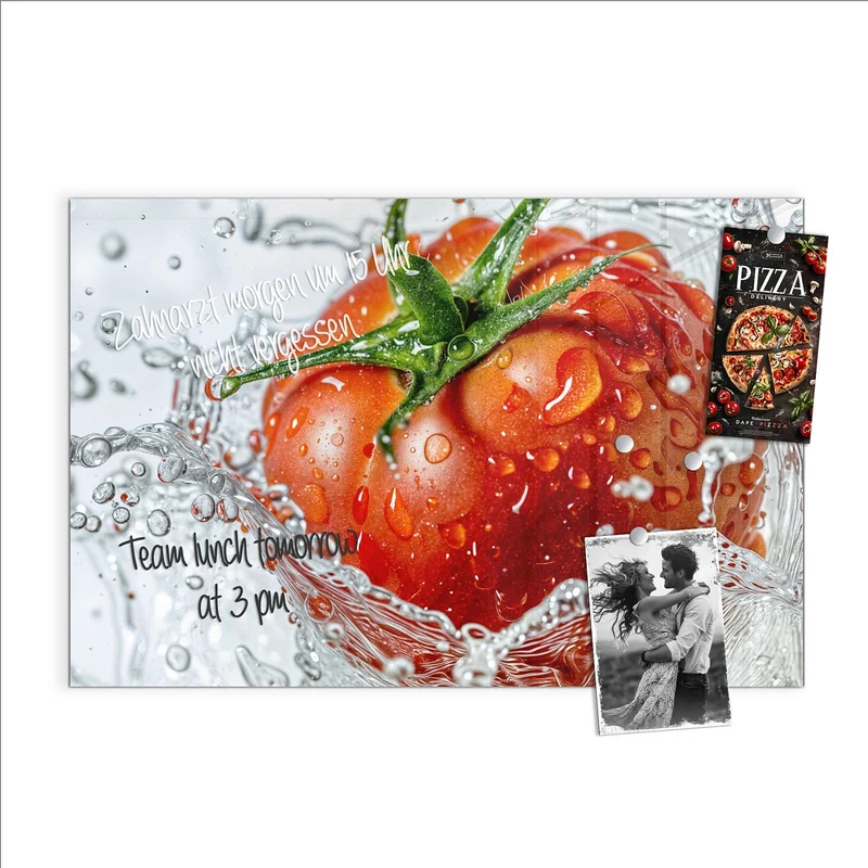 Magnettafel - Tomate im Wasser