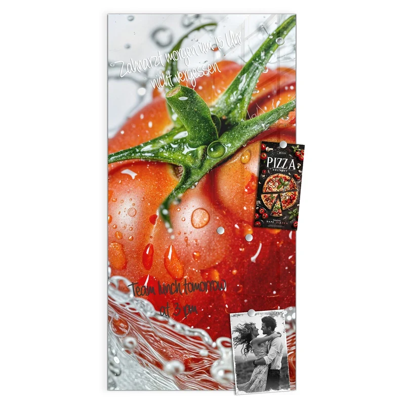 Magnettafel - Tomate im Wasser