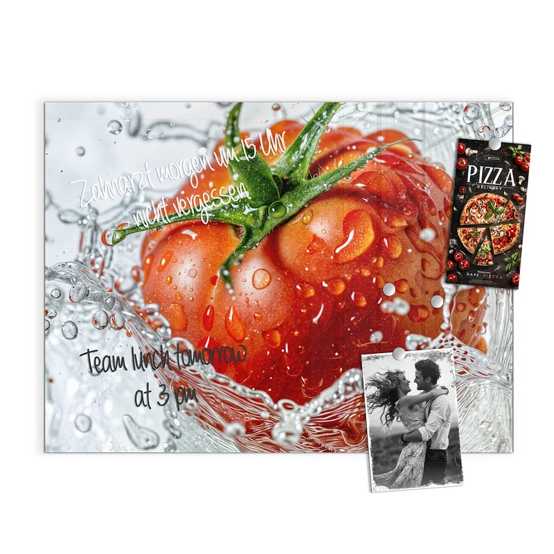 Magnettafel - Tomate im Wasser