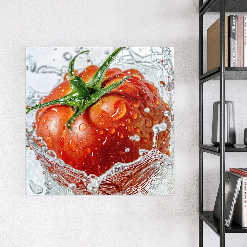 Magnettafel - Tomate im Wasser