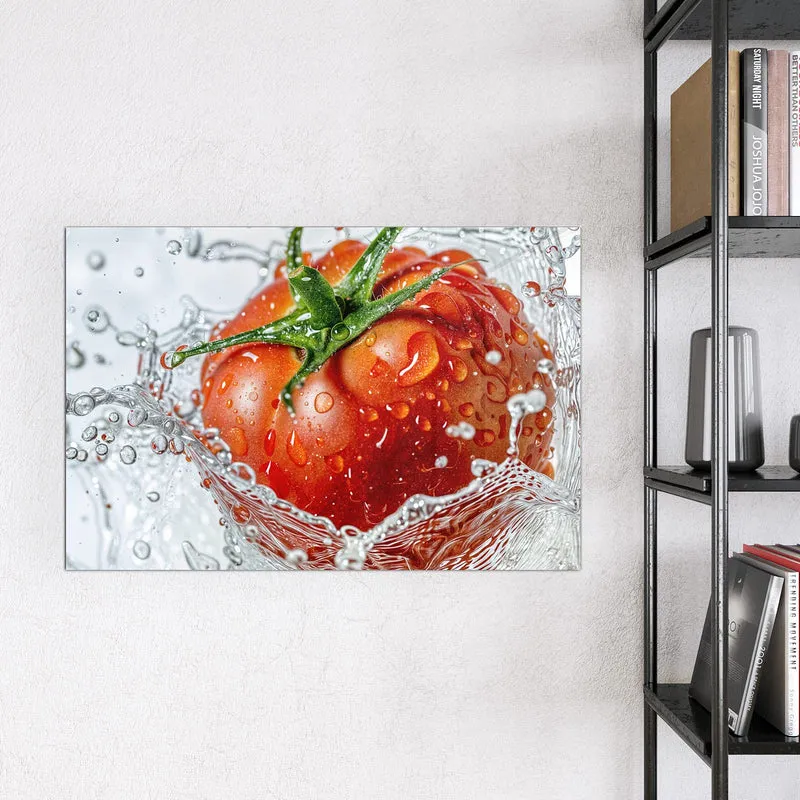 Magnettafel - Tomate im Wasser