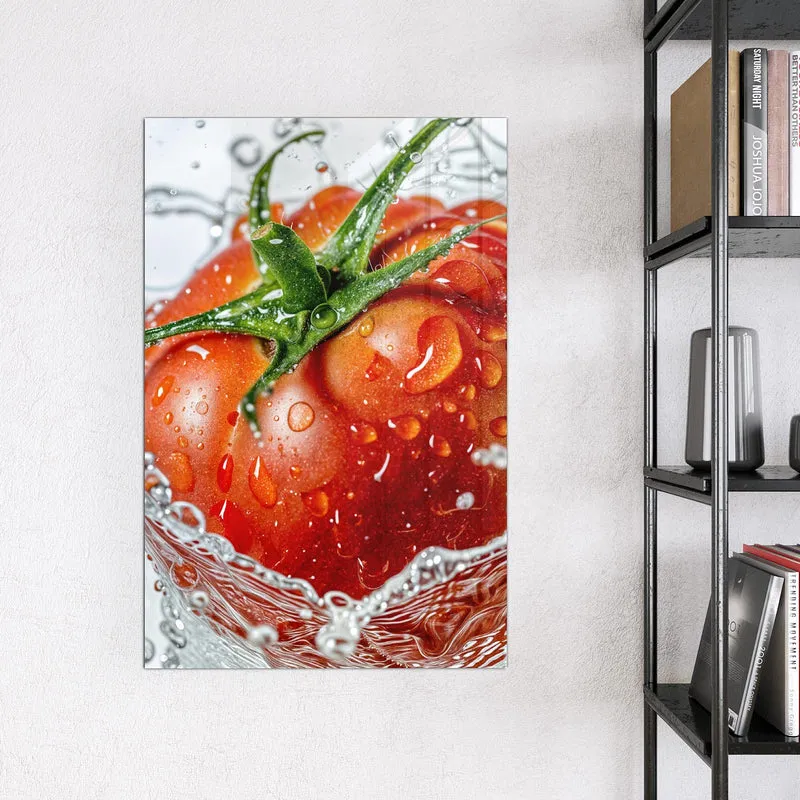 Magnettafel - Tomate im Wasser