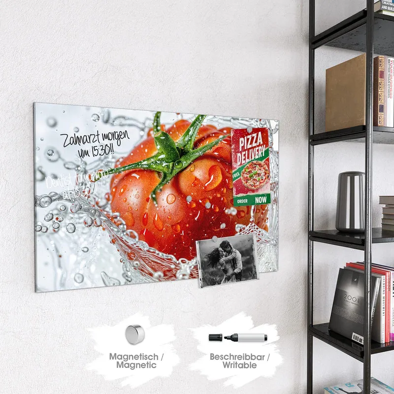 Magnettafel - Tomate im Wasser