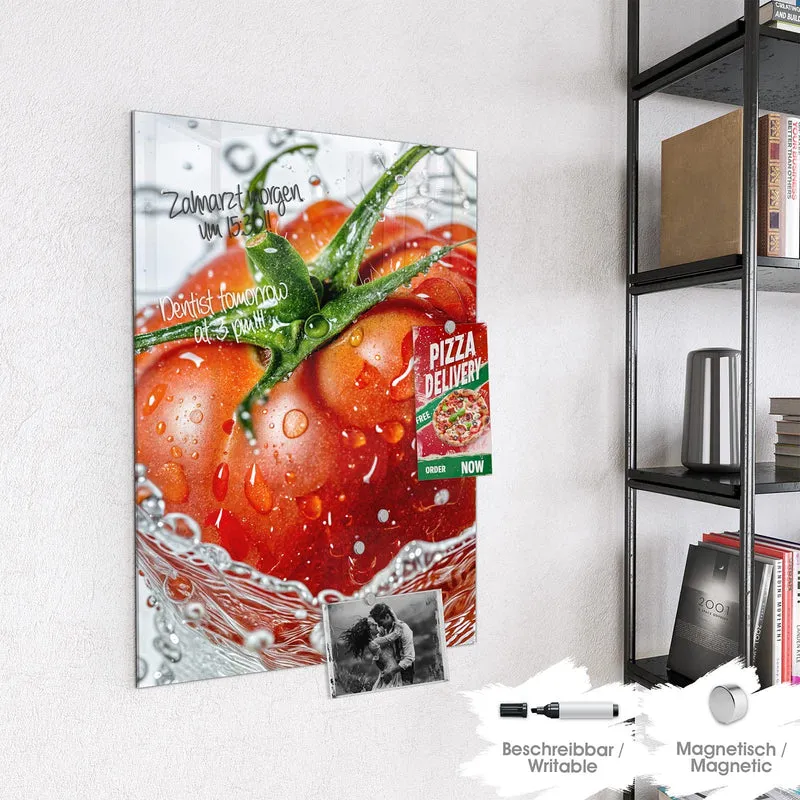 Magnettafel - Tomate im Wasser