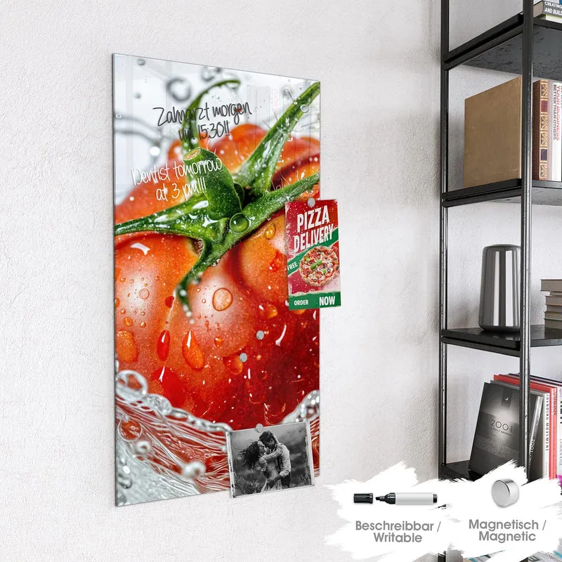 Magnettafel - Tomate im Wasser