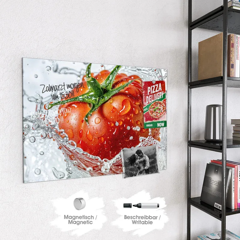Magnettafel - Tomate im Wasser