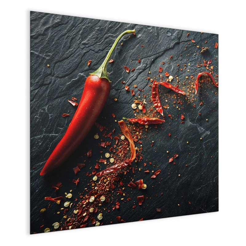 Magnettafel - Chili auf Schiefer
