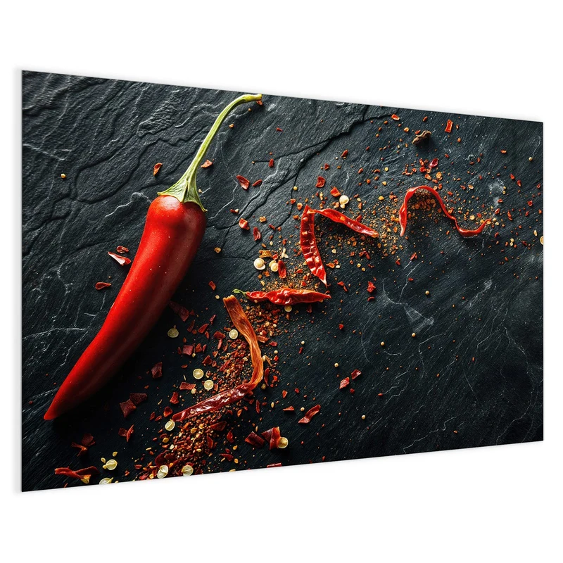 Magnettafel - Chili auf Schiefer