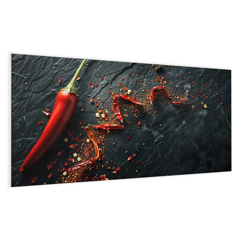 Magnettafel - Chili auf Schiefer