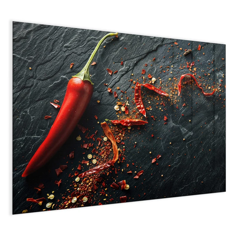 Magnettafel - Chili auf Schiefer