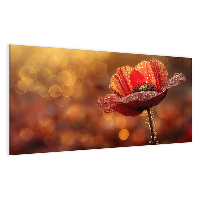 Magnettafel - Blühende Mohnblume
