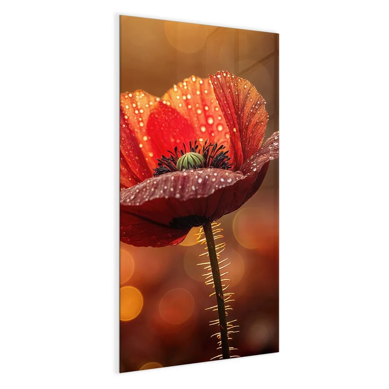 Magnettafel - Blühende Mohnblume