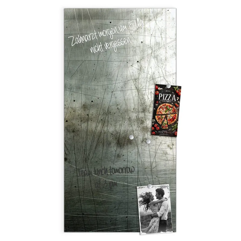 Magnettafel - Zerkratzter Stahl