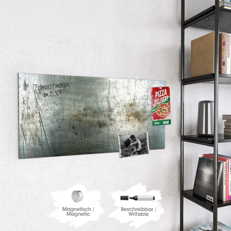 Magnettafel - Zerkratzter Stahl