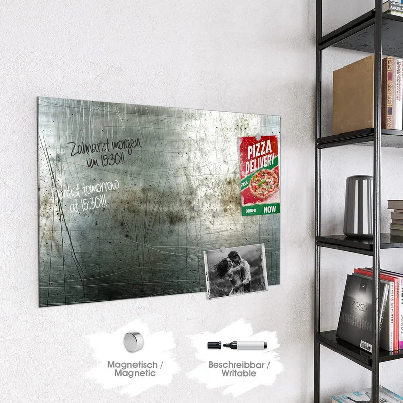 Magnettafel - Zerkratzter Stahl