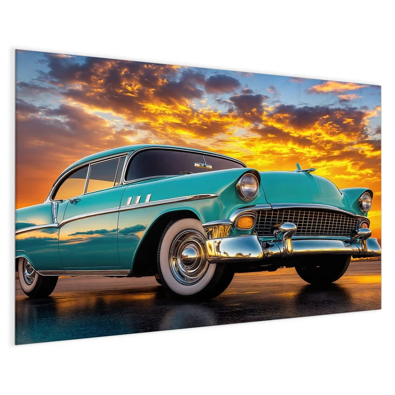 Magnettafel - Türkiser Oldtimer