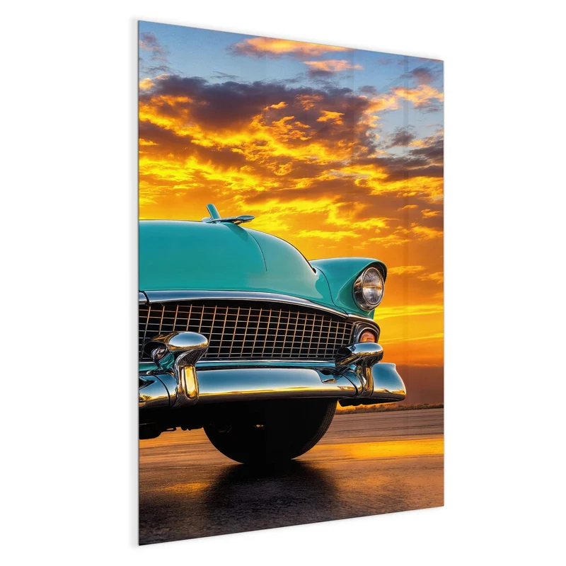 Magnettafel - Türkiser Oldtimer