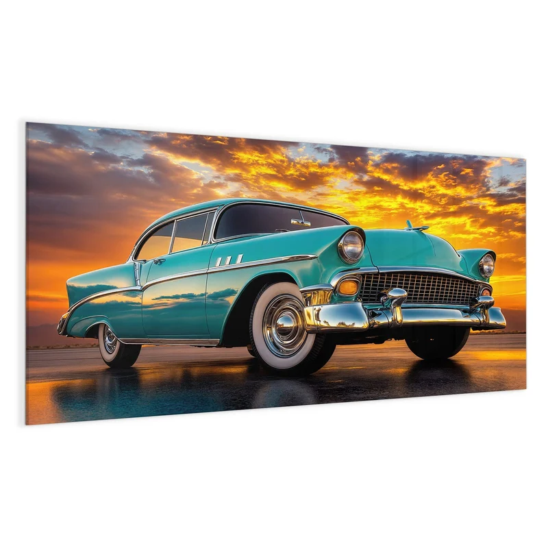 Magnettafel - Türkiser Oldtimer