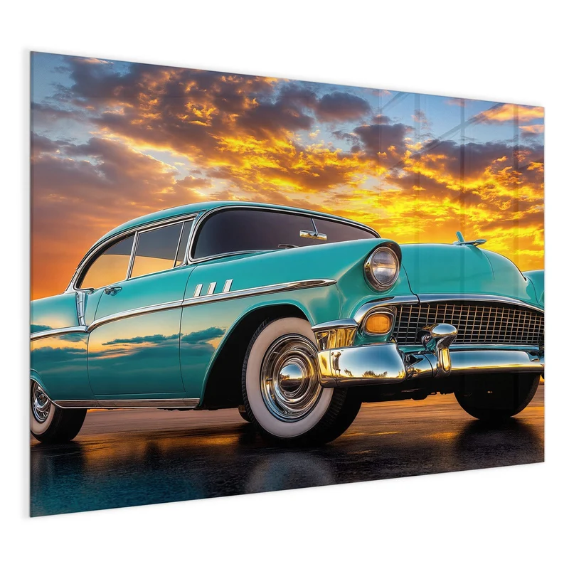 Magnettafel - Türkiser Oldtimer