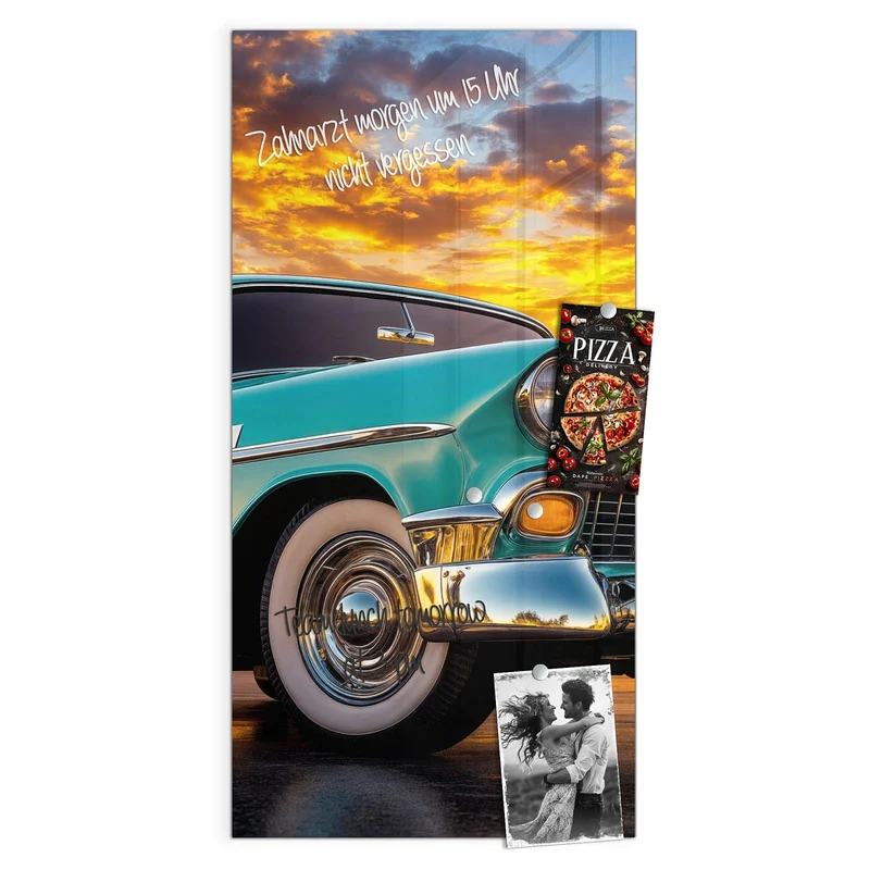 Magnettafel - Türkiser Oldtimer