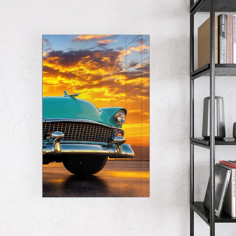 Magnettafel - Türkiser Oldtimer