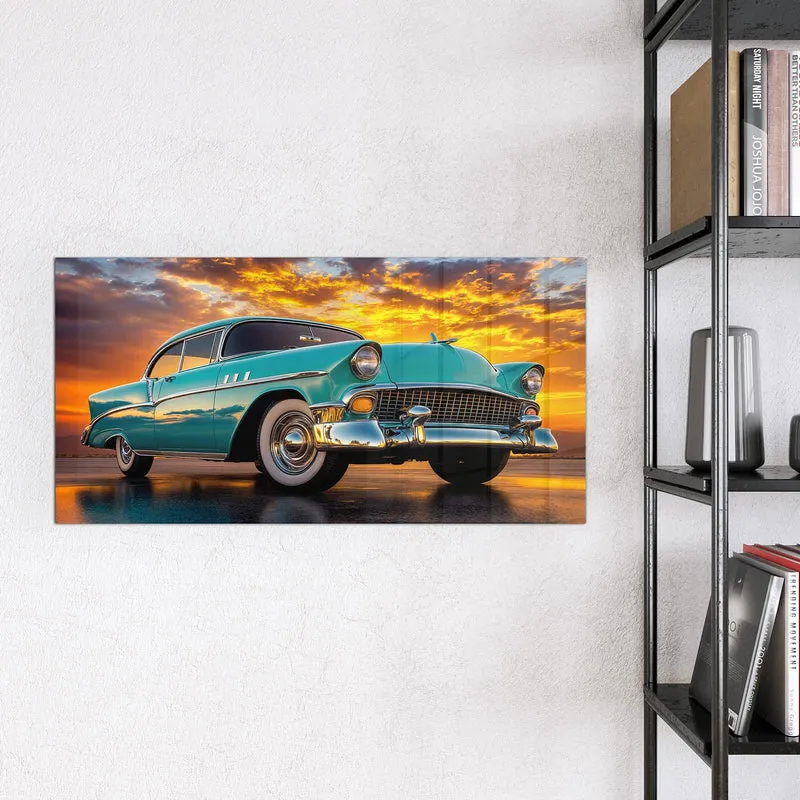 Magnettafel - Türkiser Oldtimer