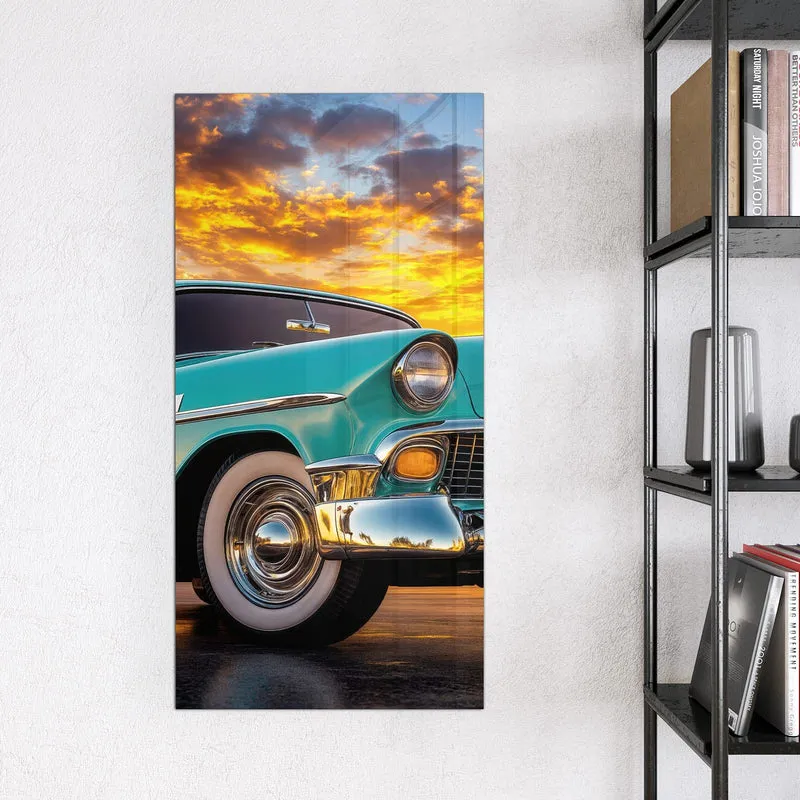 Magnettafel - Türkiser Oldtimer