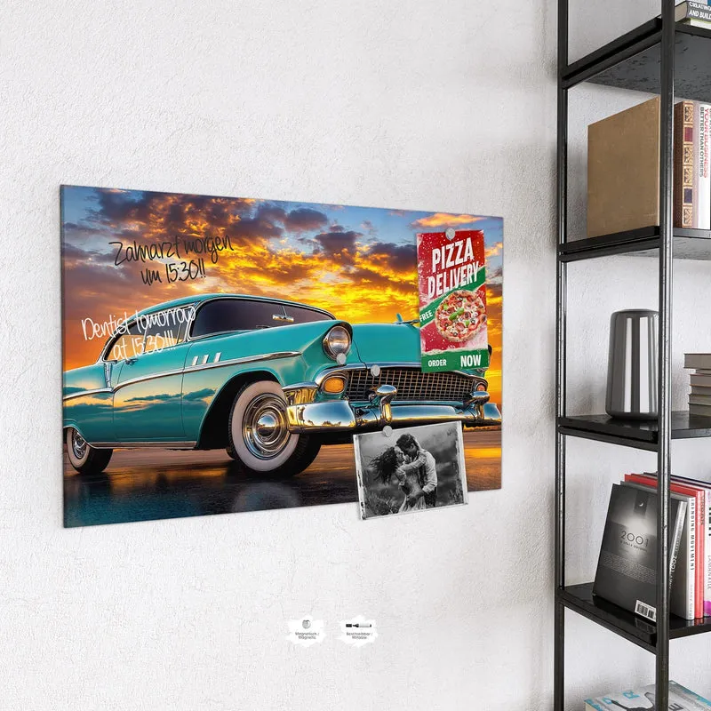 Magnettafel - Türkiser Oldtimer