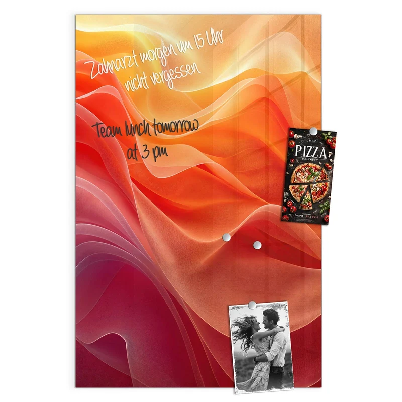 Magnettafel - Orange Seidenfalten