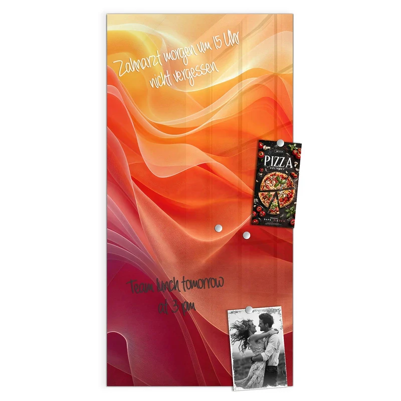Magnettafel - Orange Seidenfalten