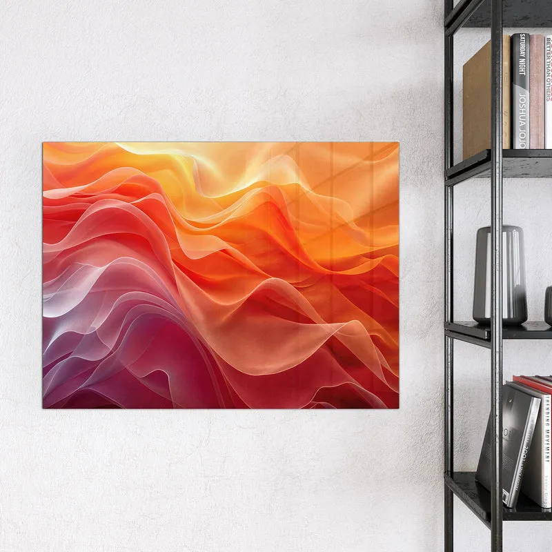 Magnettafel - Orange Seidenfalten