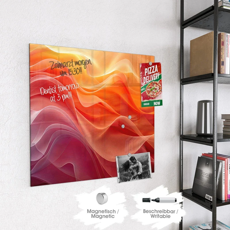 Magnettafel - Orange Seidenfalten