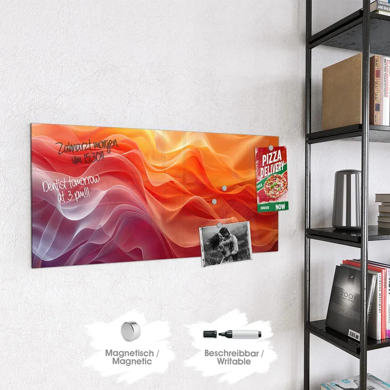 Magnettafel - Orange Seidenfalten