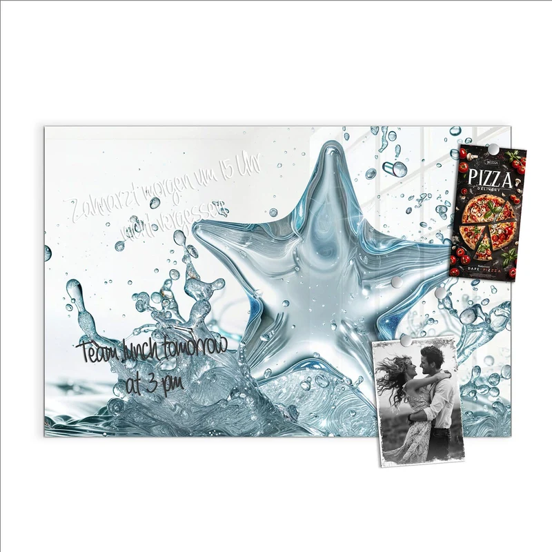 Magnettafel - Stern aus Wasser