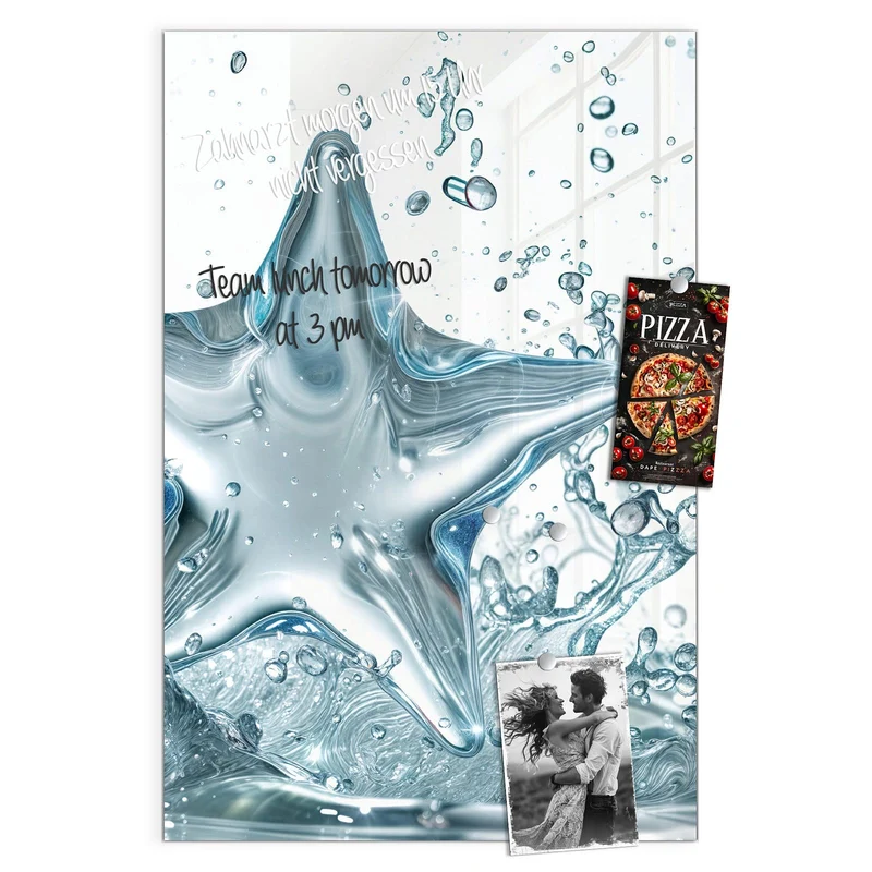 Magnettafel - Stern aus Wasser