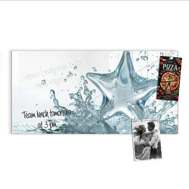 Magnettafel - Stern aus Wasser