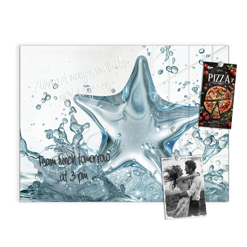 Magnettafel - Stern aus Wasser