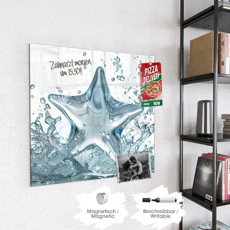 Magnettafel - Stern aus Wasser