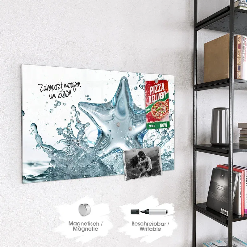 Magnettafel - Stern aus Wasser