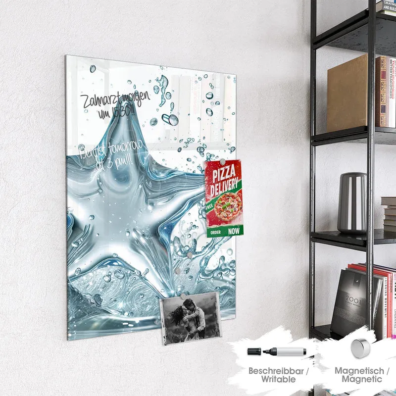Magnettafel - Stern aus Wasser