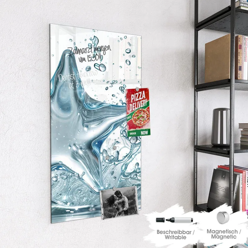 Magnettafel - Stern aus Wasser